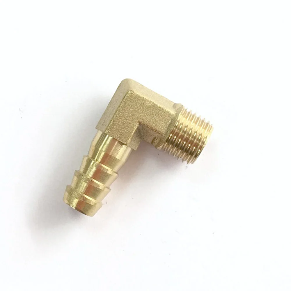 1/4 &quotNPT папа x подходит 1/2&quot ID штуцер для шланга Локоть Латунь Hosetail подгонка
