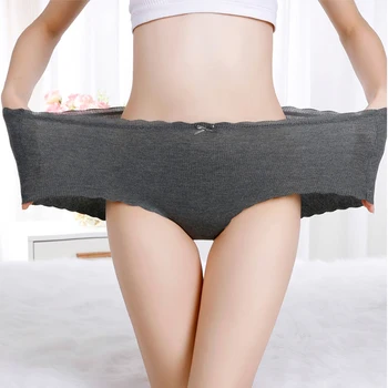 

2020 Sexy Bow Cotton Panties Plus Size Underwear Women's Cotton Briefs Ultra-thin Modal High Waist Seamless Panties Large Sizes