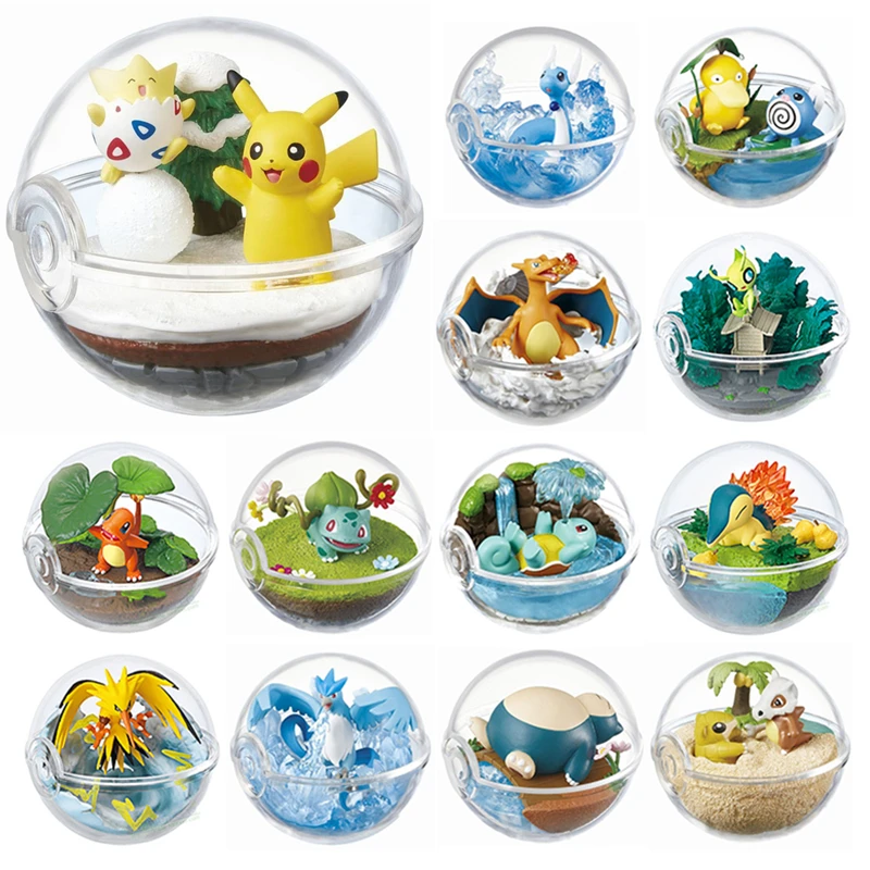 Игрушки-Покемоны декор покебол Pikachu + 1 шт. маленькие фигурки воббуфета Mewtwo Lapras