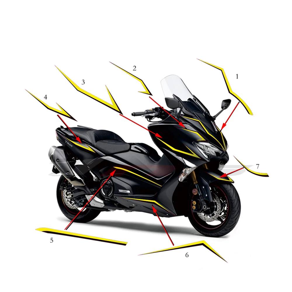 For Yamaha T MAX TMAX 530 T MAX530 TMAX530 Dx/Sx 2017 2018 Motorcycle Body  Sticker Front Fairing Shell Full Car Reflective Decal|Decals \u0026 Stickers| -  AliExpress