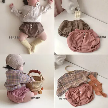 

EnkeliBB Toddler Baby Clothes Sets Korean Baby Lovely Long Sleeve tshirt and Bloomers Sets Baby Girl Boys Casual Outfits Summer