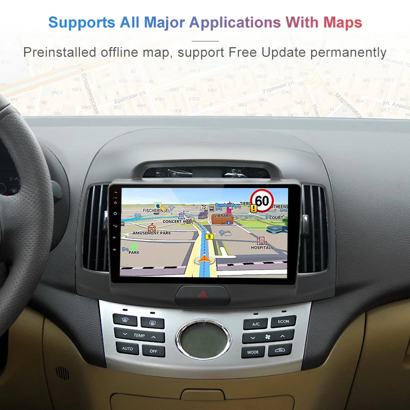 Junsun 4G+ 64G Android 9,0 для hyundai Elantra 2006-2010 Авто 2 din Радио стерео плеер Bluetooth gps навигация нет 2din dvd