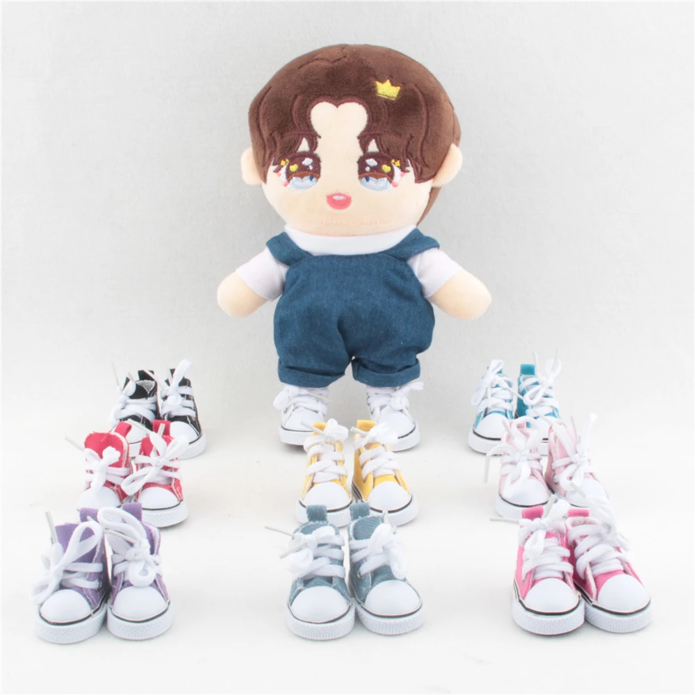 

Mini Sneakers Shoes For Dolls 5CM Canvas Shoes Handmade Accessories For 1/6 Dolls Girls Toys Textile Doll Shoes Children Gift