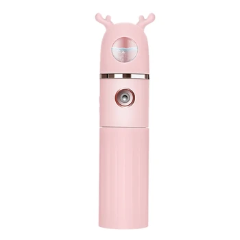 

Portable Nano Mist Sprayer Facial Body Nebulizer Steamer Moisturizing Skin Care Mini 30Ml Pink Face Spray