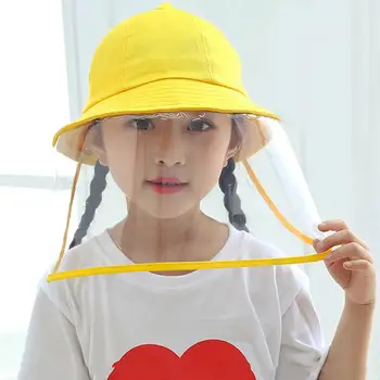 

Kids Dust Proof Sun Block Foldable Removable Face Shield Protective Bucket Hat
