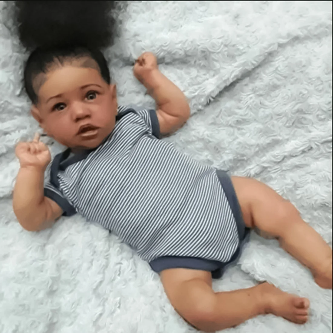 

22 Inches Saskia Series Little Diana Reborn Baby Doll Costume Accessories Set Girls Best Gift - Silicone/Cloth Vinyl Body