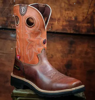 

Winter new Fashion Men Pu Leather Slip-on Square Toe Platform Shoes Male Vintage Casual Western Boots Zapatos De Hombre 4M228