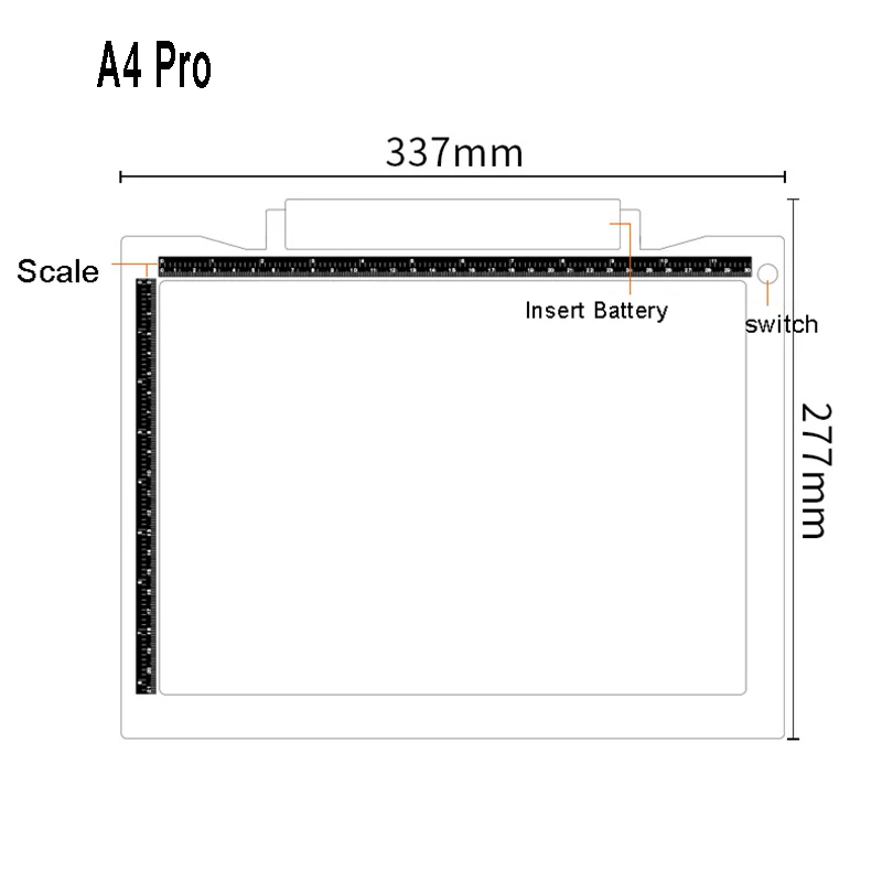 A4 Pro 60LED Rantion светодиодный USB светильник доска алмазная живопись Трассировка аксессуары наборы инструментов татуировки A4 A4Pro A5 рисунок графический планшет коробка - Цвет: A4 Pro 60LED