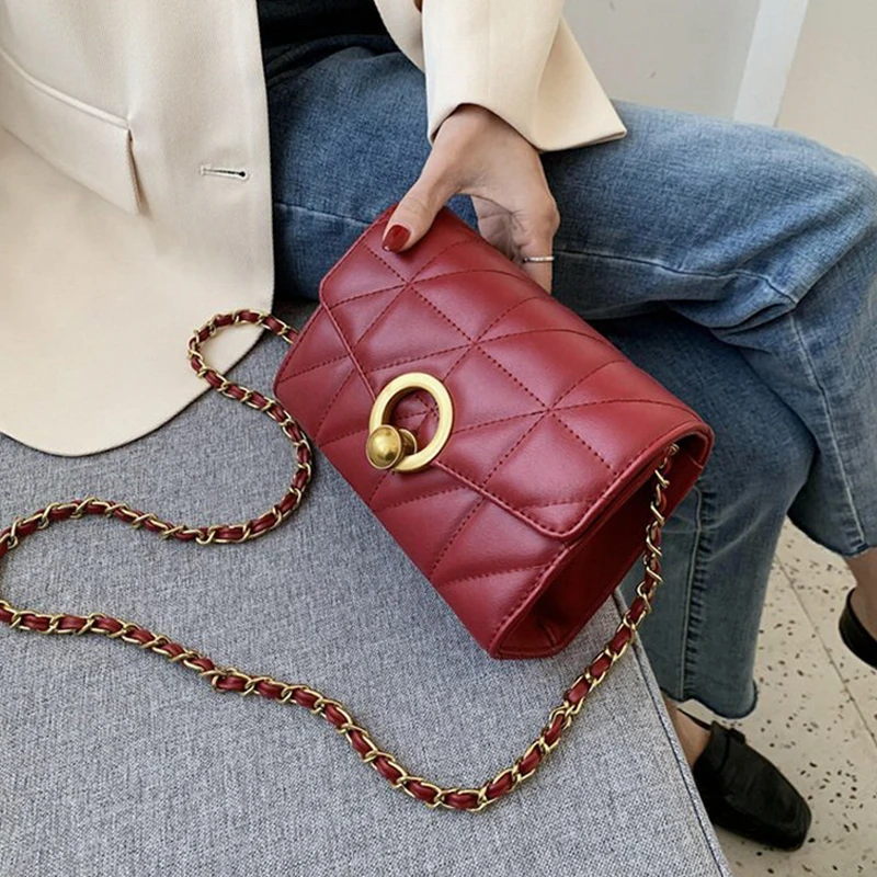 

Mododiino Diamond Lattice Crossbody Bag For Women Bags Elegant Shoulder Bag Ladies Flap Bag Lock Messenger Bag Handbag DNV1369