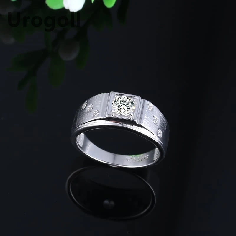 Fashion Man Rings 925 Sterling Silver Ring Jewelry Accessories Brushed Ring Tide Domineering Zircon Bridegroom Wedding Ring