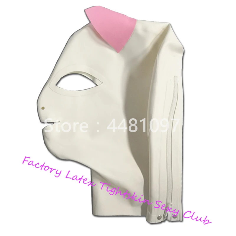 

Latex Mask Rubber Unisex Hood Cosplay Cat woman Back Zipper Rubber Fetish Cosplay Mask Latex Headgear Customized XS-XXL