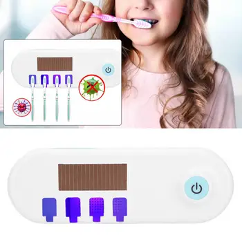 

UV Sterilizer Smart UV Toothbrush Sterilizer Bathroom Wall Mounted Toothbrush Holder 4 Holes Organizer Dental Care Disifection