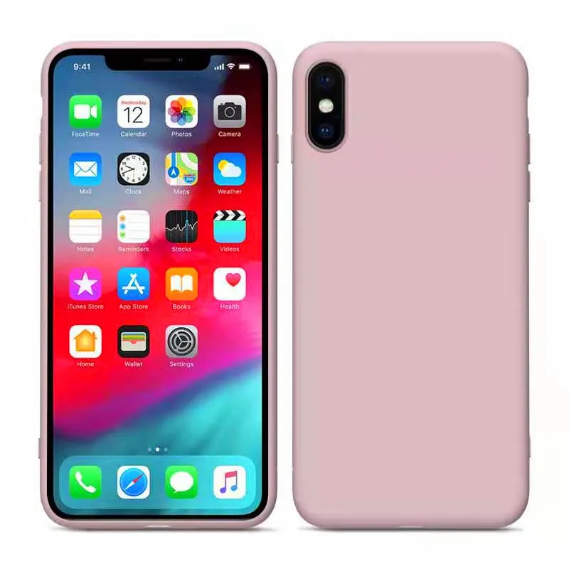 Роскошный силиконовый чехол для телефона для iPhone 7 8 6 6s Plus XR X XS Max роскошный чехол s для Apple iPhone 11 Pro Max без логотипа - Цвет: Розовый