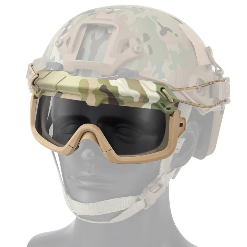 Тактические Военные страйкбольные охотничьи очки, очки для стрельбы, мотоциклетные ветрозащитные очки Wargame, шлем, очки для пейнтбола - Цвет: CP