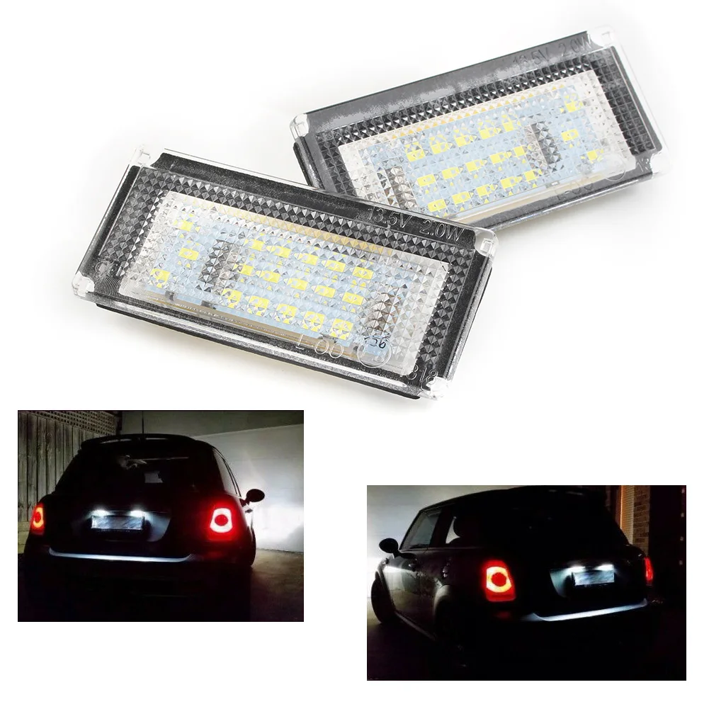 Авто зеркало заднего вида 3528 SMD LED номерной знак светильник белый светодиодный 2