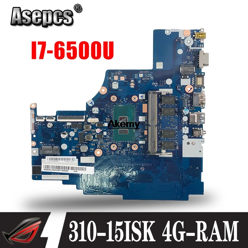 

NM-A752 Laptop motherboard for Lenovo 310-15ISK 510-15ISK original mainboard 4GB-RAM I7-6500U