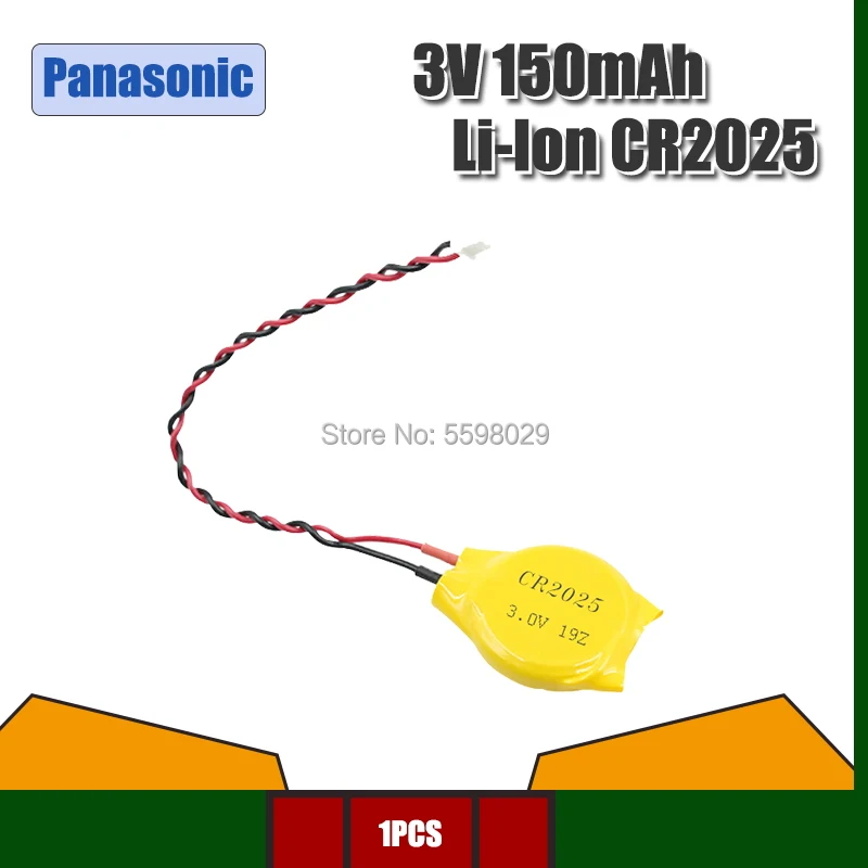 Original Panasonic Cr2025 2025 With Line Bios Coms Button Cell Battery