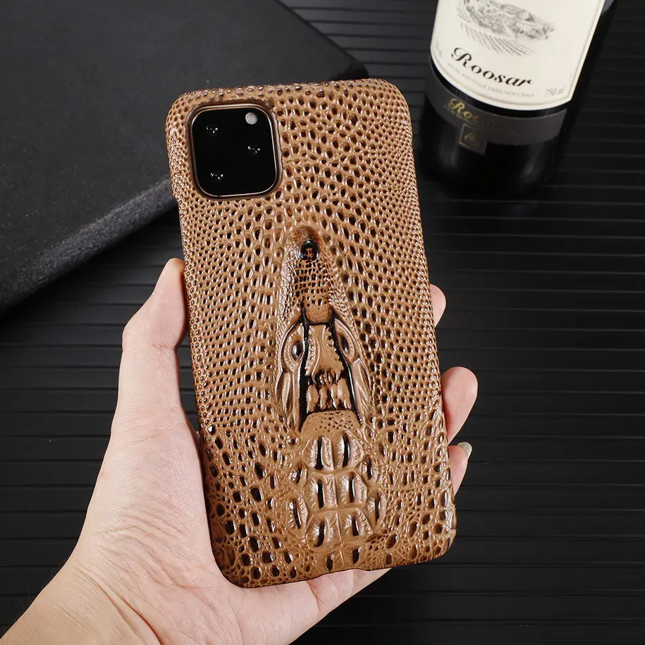 Чехол из натуральной кожи для iPhone 11, чехол 11 Pro Max, чехол на заднюю панель, роскошный чехол с изображением головы дракона для iPhone XR XS MAX X Funda capa