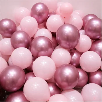 

12pcs Birthday Balloons Pink Latex Balloon Anniversary propose marriage Wedding Party Decorations Air Helium Decor Balloons