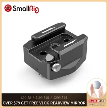 

SmallRig Rotatable Cold Shoe Mount Adapter (Two 1/4"-20 Screws) DSLR Camera Shoe Mount Clamp Can Rotate 360 Degree 2819