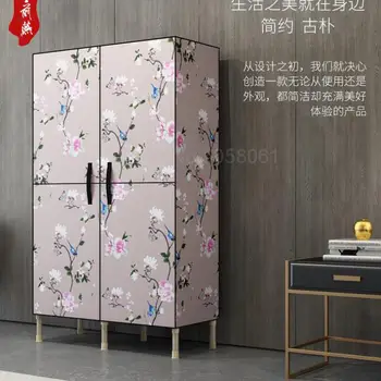 

Simple fabric closet steel frame bold reinforcement simple economical assembly wardrobe storage cabinet cloth wardrobe