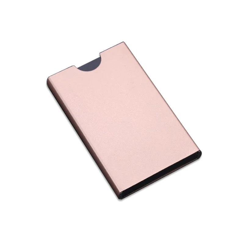 DIENQI Rfid Блокировка Анти-магнитный держатель для карт кошелек Винтаж Бизнес банк держатель кредитной карты Чехол сумка протектор тонкий держатель для карт - Цвет: Gold