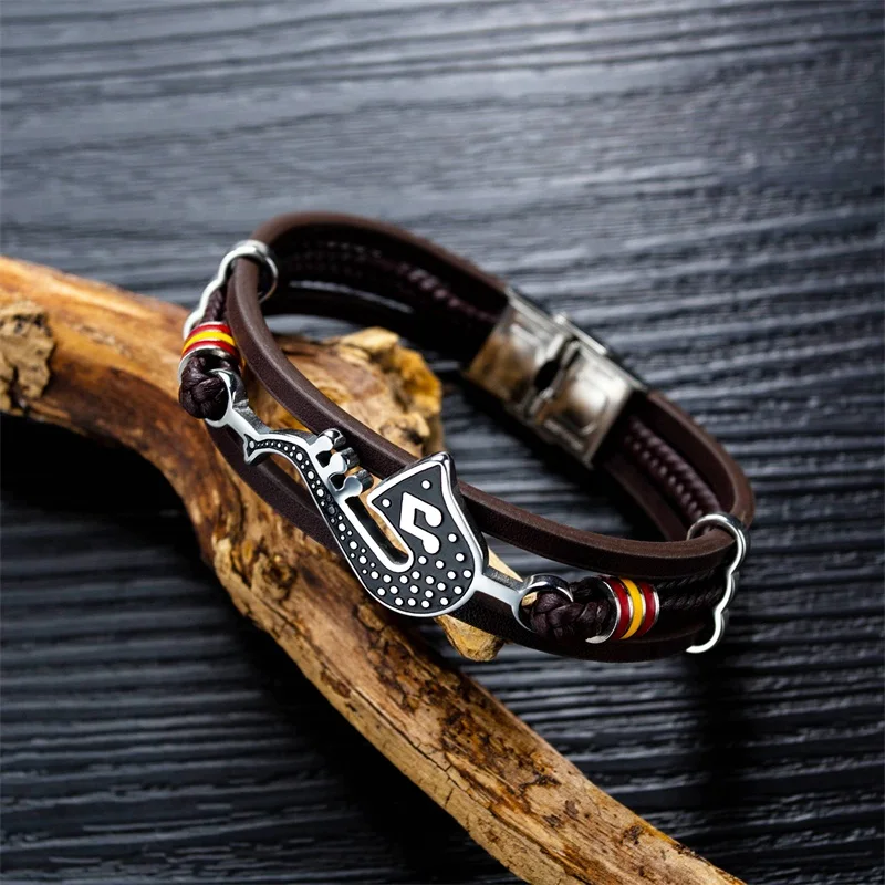 Азиз BEKKAOUI выгравированное имя из нержавеющей стали саксофон кожаный браслет музыкальные вентиляторы подарок индивидуальные браслеты с логотипом для мужчин Прямая поставка