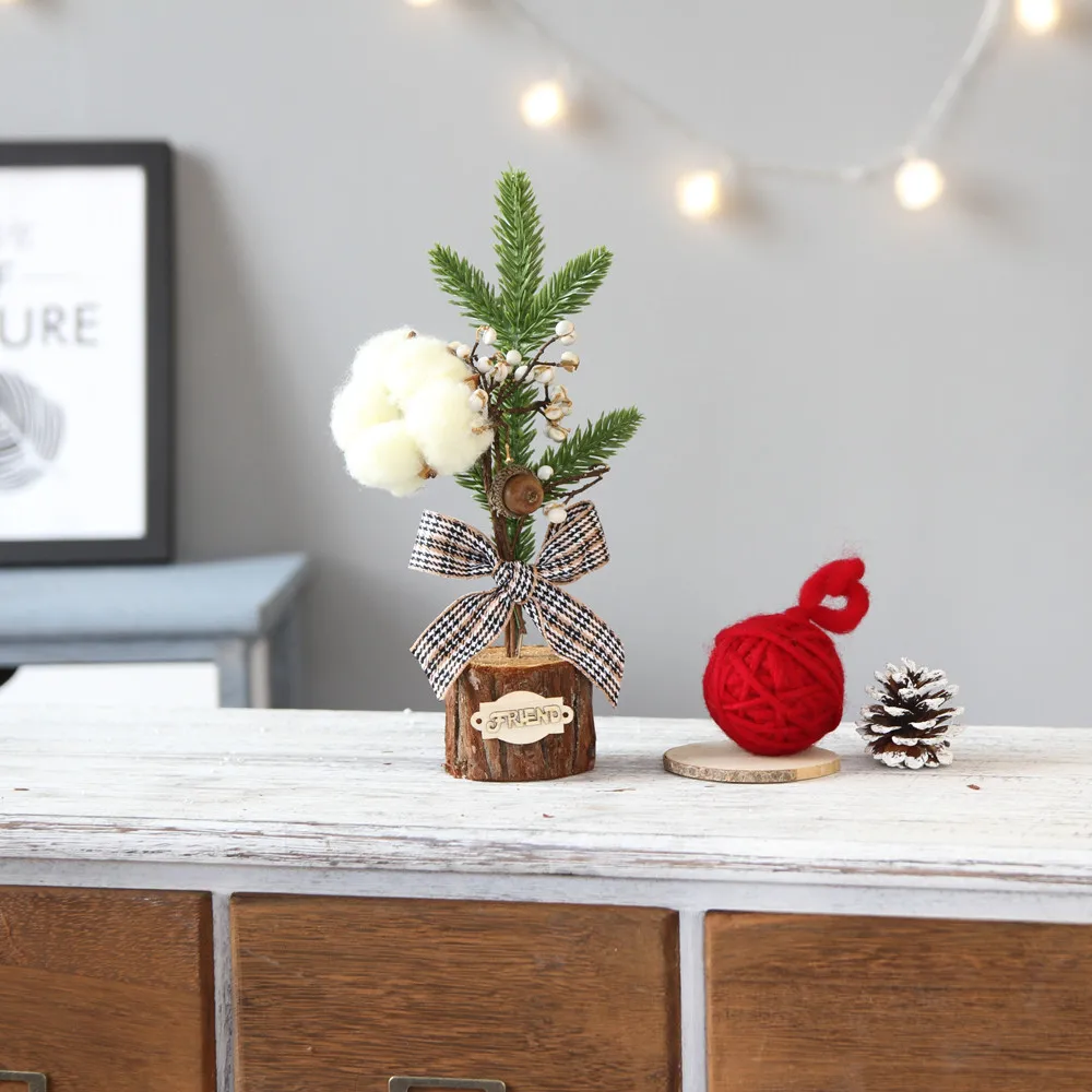 Искусственные настольные мини украшения для рождественской елки, праздничные миниатюрные рождественские елки, рождественские украшения, дерево для дома# F
