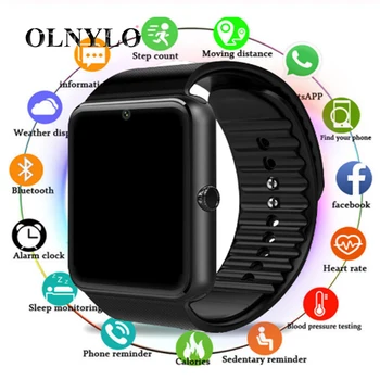 

New GT08 Multifunction Bluetooth Smart Watch Clock Sync Notifier Support For Android Phone Waterproof Sport Smartwatch Ship Fast