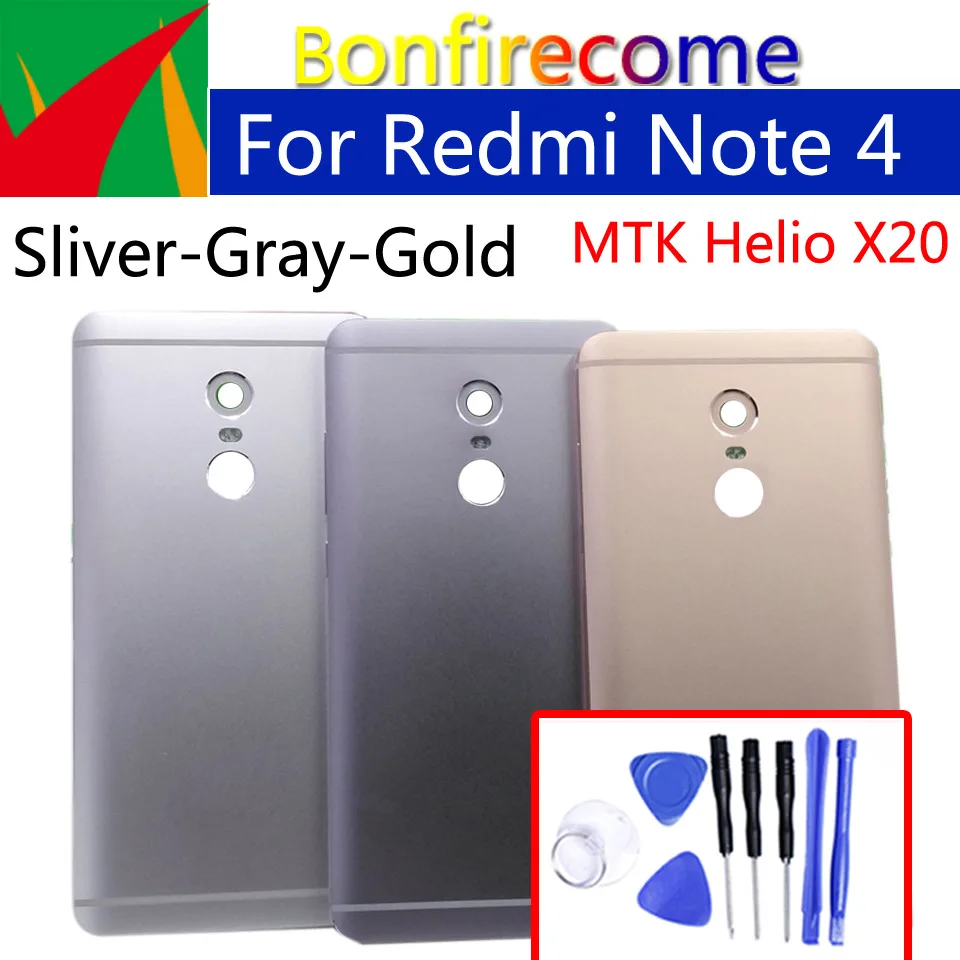 Note4 Battery Back Cover For Xiaomi Redmi Note 4 Back Battery Door Rear Housing Cover Case Chassis Shell replacement