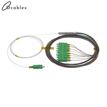 

5PCS/ Lot PLC Optical Splitter SC APC 1X8 FTTH Fiber Optic Splitter Optical Coupler Singlemode Simplex Micro Steel Tube Pipe