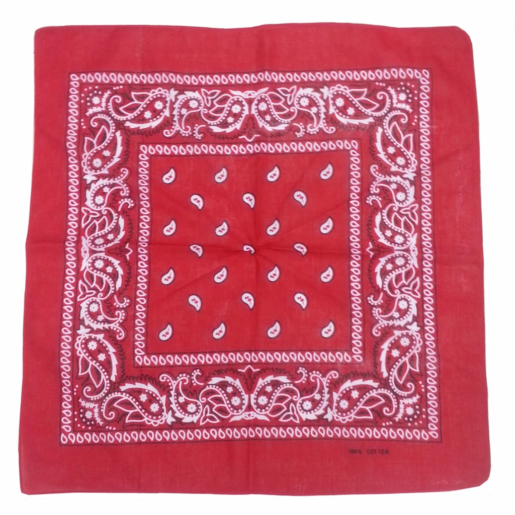 Hip Hop Bandana Headwear  100% Cotton Paisley Cowboy Bandana Scarf Head Wrap Neck Wristband Handkerchief punk Turban Head Scarf