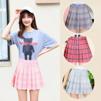 

Mini Skirt with padded classic plaid skirts summer autumn pleated skirt fashion new girl japanese style women skirts