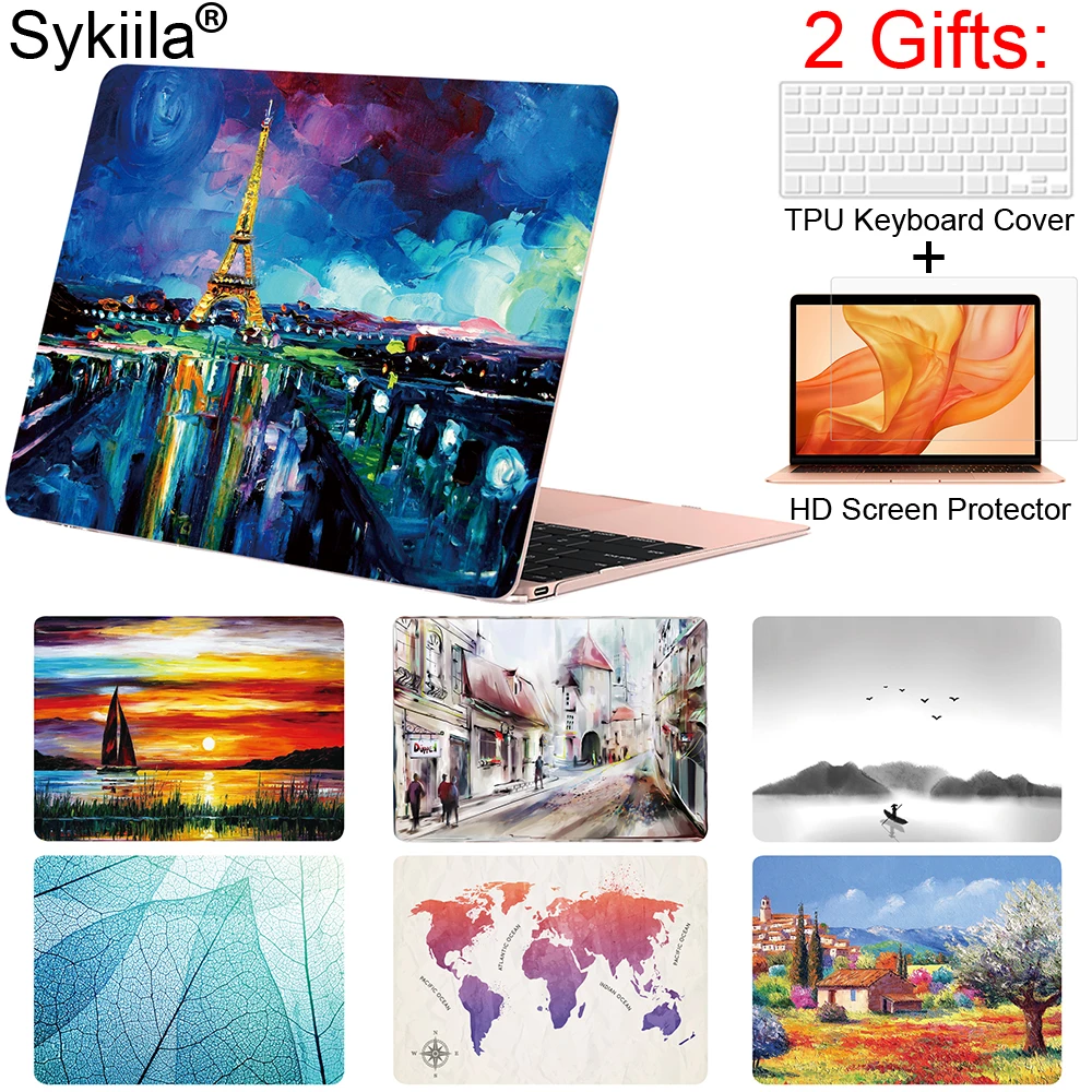 

The Newest UV Printing Hard Case For Apple Macbook Air 11 13 Pro 13 15 12 Retina Bag Matte Drawing Texture Cover Shell