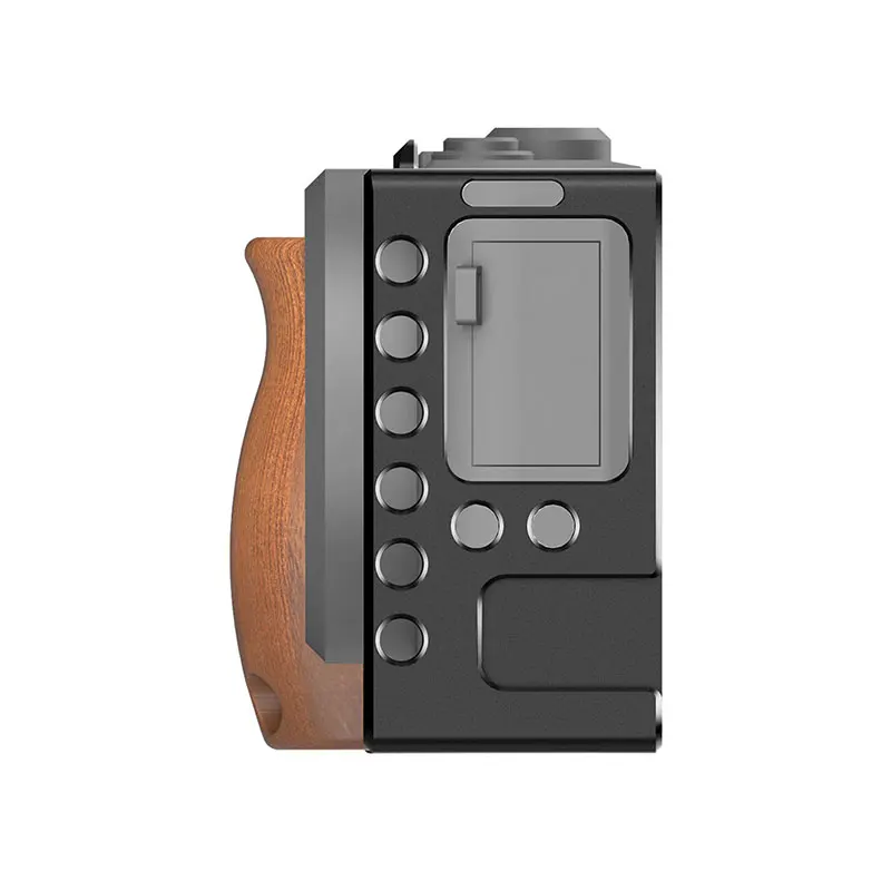 

UURig C-G7XMarkIII Cage Rig Frame Case Stabilizer for Canon G7X Mark III Camera With Wooden Handle Hand Grip Cold Shoe Mount