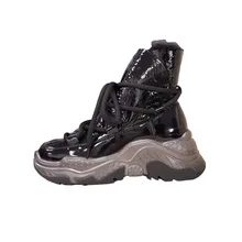 Зимние ботинки на овечьем меху с бархатом г. Женская зимняя обувь с коротким голенищем из толстого хлопка водонепроницаемые Нескользящие женские ботинки