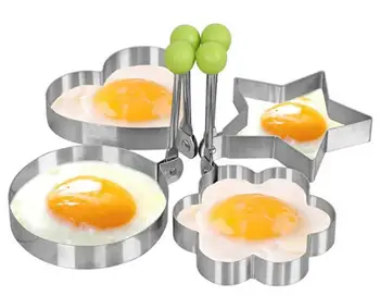 

Stainless Steel Frying Egg Tool Egg Cup Holder Omelette Mould Device Pancake Ring Egg Shaped Kitchen Tools Accessories Garden