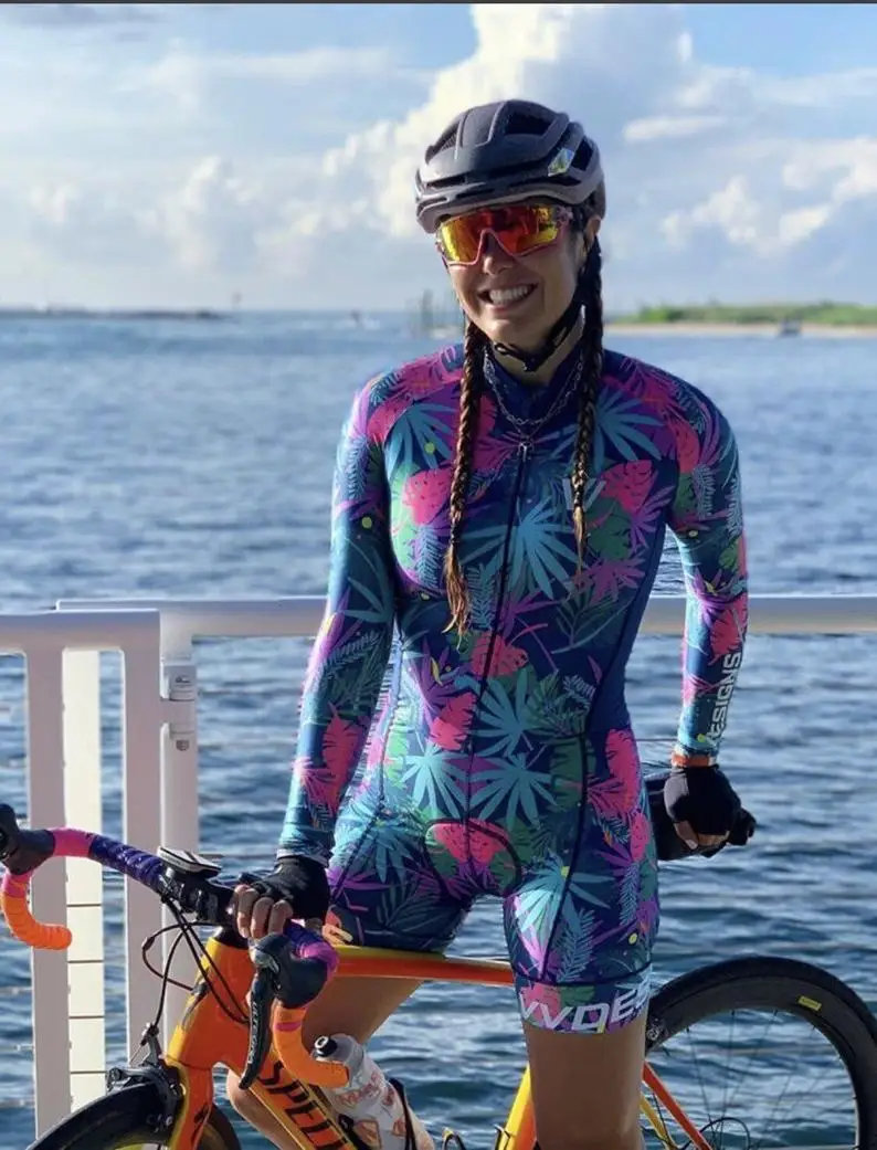 Vvsportsdesigns ciclismo mujer, Женский велосипедный триатлон, набор одежды для женщин, гелевый комплект для активного отдыха - Цвет: Небесно-голубой