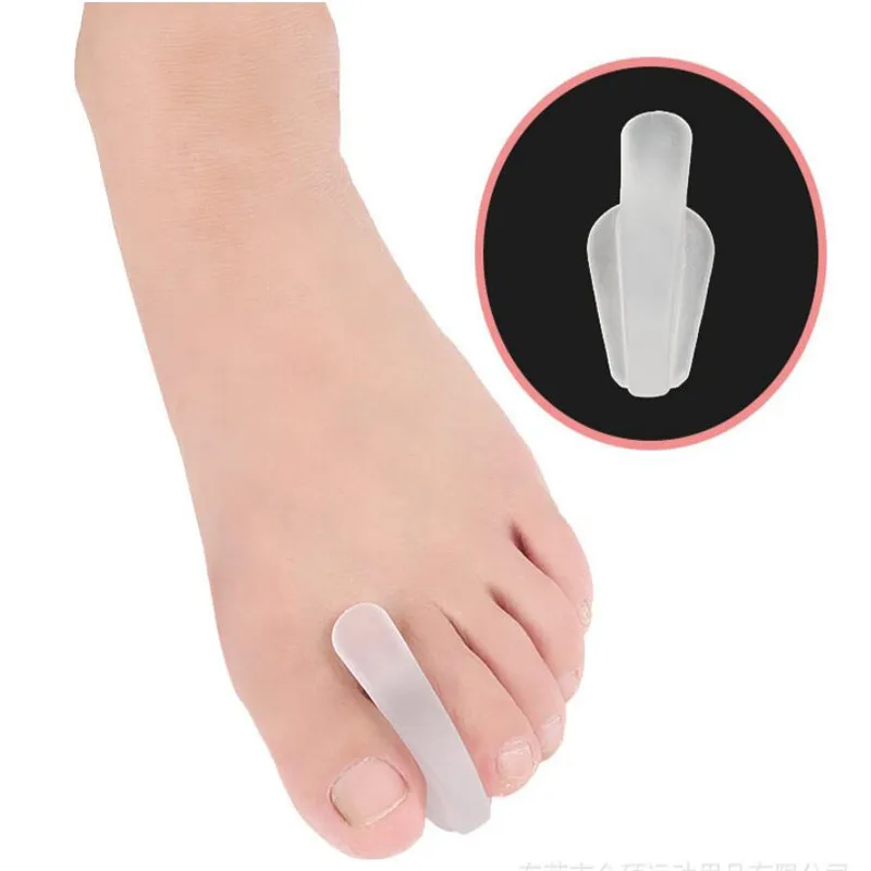 Nail Art Tools Toe Separators Toe Corrector Toe Spreader Finger Toe Separator Ingrown Toenail Corrector 2Pcs Silicone Foot Finger Toe Separator for Hallux Valgus Pedicure