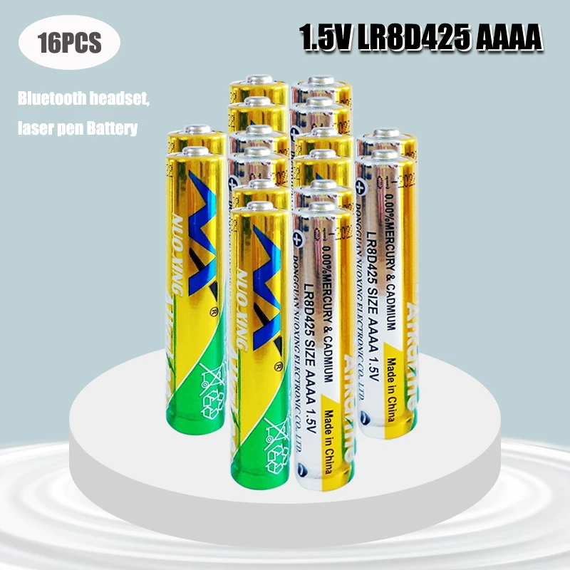 Щелочные батарейки AAAA LR61 AM6 16 шт. 1 5 в E96 LR8D425 MN2500 MX2500 4A bluetooth-наушники будильник