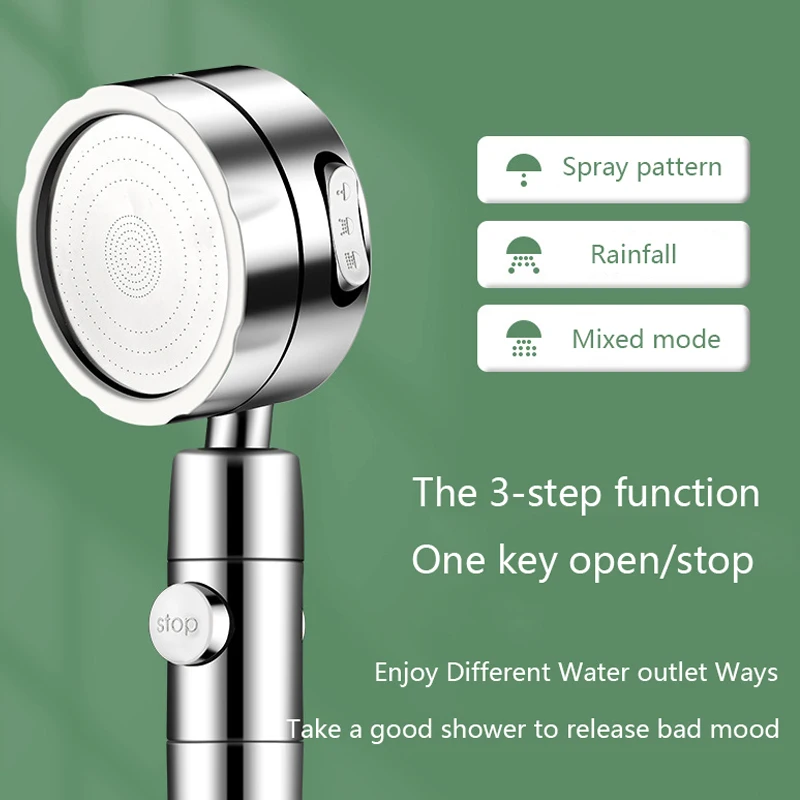 

Фильтр PP высокого давления с 3 настройками, круглая насадка для душа с экономией воды, универсальный штуцер