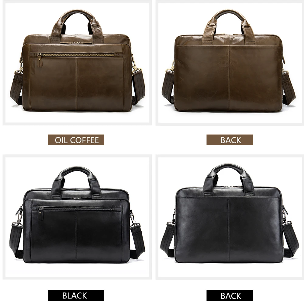  WESTAL Messenger Bag Men Genuine leather shoulder bags man Business male briefcases bag for laptop 