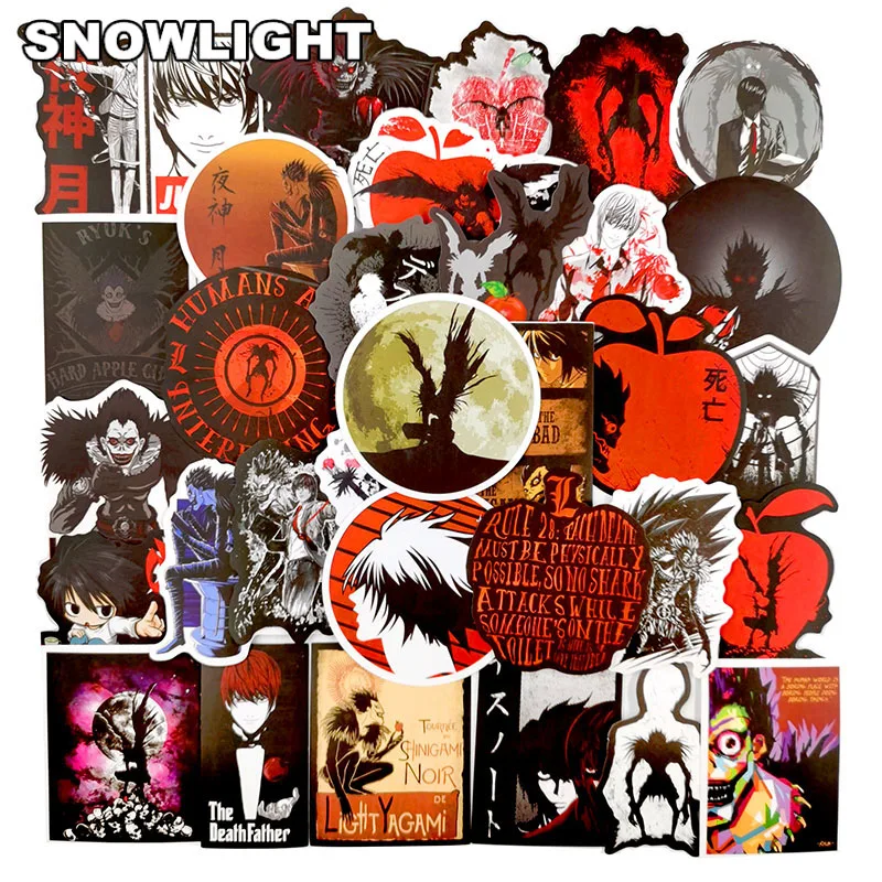 10/30/50pcs/set Death Note Cartoon Graffiti Stickers For Diy Toy Motorcycle Bicycle Scrapbook Skateboard Snowboard Luggage