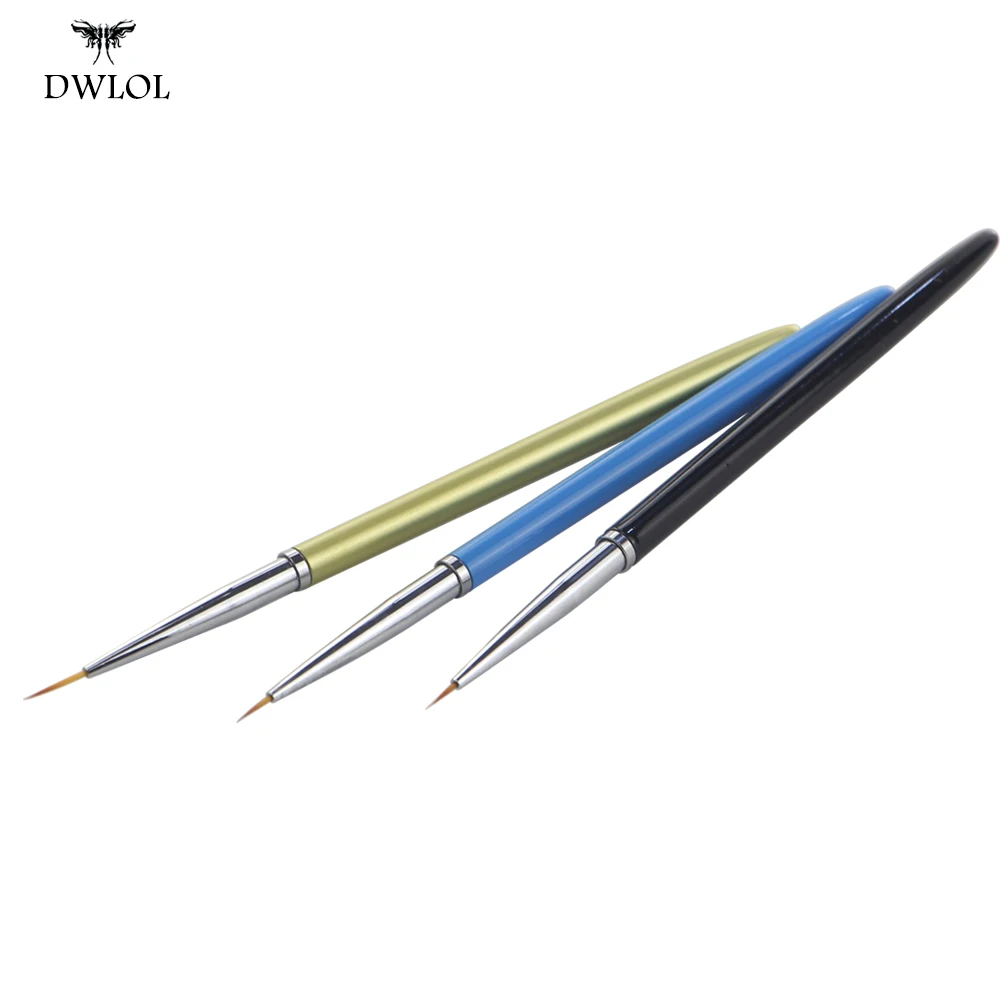 

3pcs/set Nail Art Liner Painting Pen 3D Tips DIY Acrylic UV Gel Brushes Drawing Flower Line Grid Manicure Tools