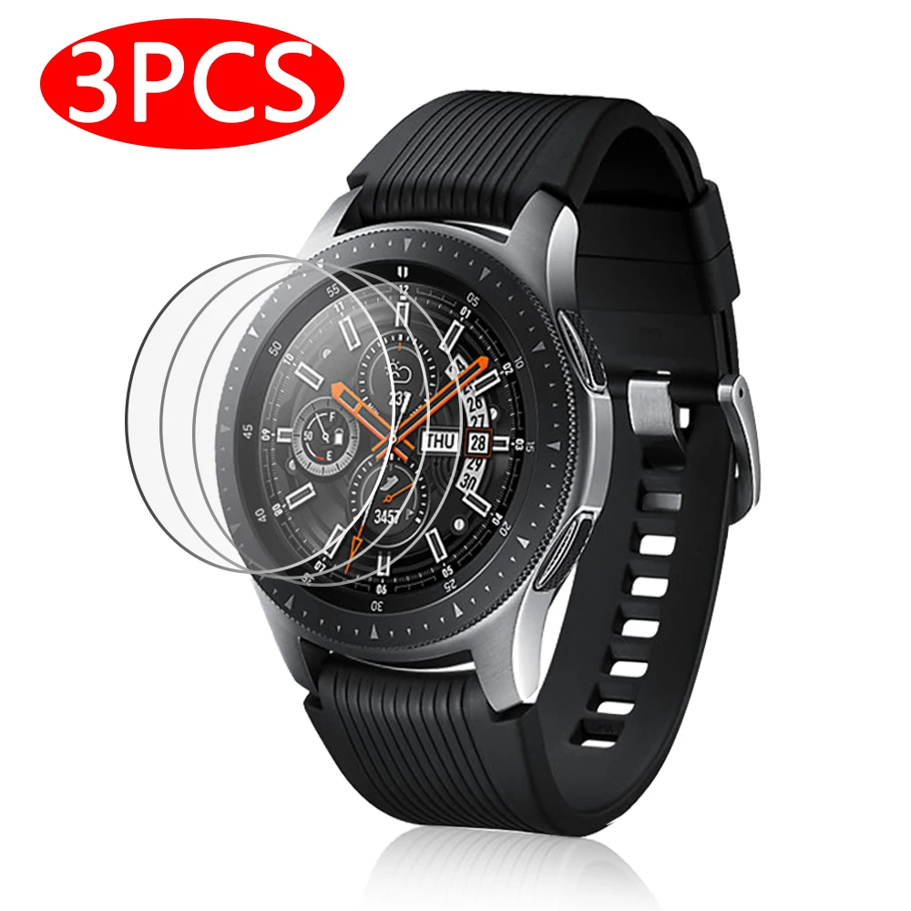 

3 шт. 9H закаленное стекло для Samsung Galaxy Watch 42 мм 46 мм защита экрана тонкая HD защитная пленка 42 46 мм умные аксессуары