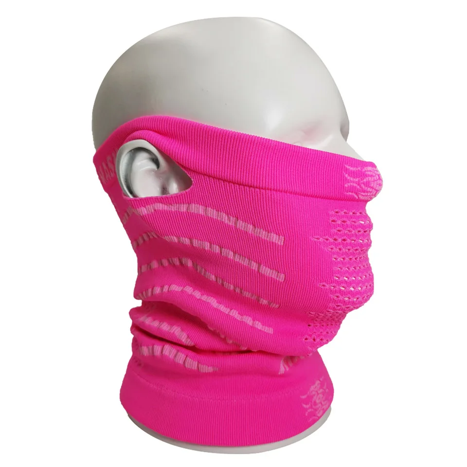 Pink LOCLE спортивная зимняя теплая Лыжная маска для спорта на открытом воздухе, велосипедная маска для лица, хлопковые лыжные нагрудники, маска для велоспорта на половину лица - Цвет: Pink