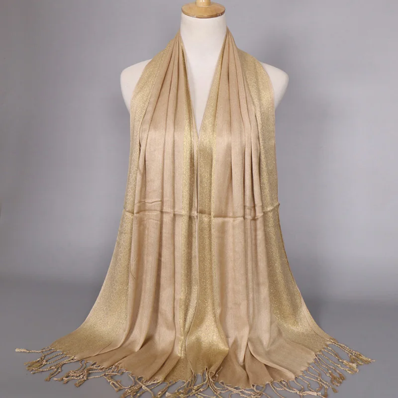47995-93208b.jpg 2021 Luxury Brand Women Gold Cotton Solid Color Muslim Head Scarf Shawls and Wraps Glitter Pashmina Luxury Brand Women Gold Cotton Solid Color Muslim Head Scarf Shawls and Wraps Glitter Pashmina Bandana Female Foulard Hijab Mallzona