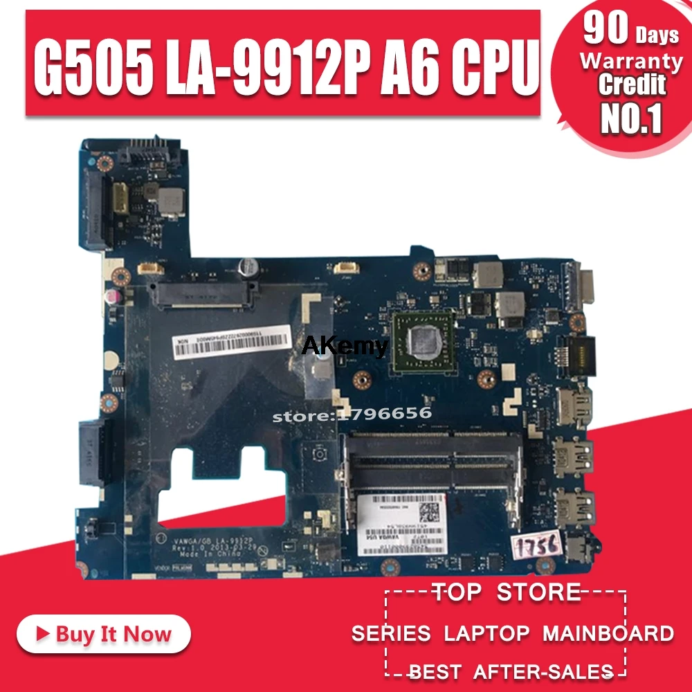 

LA-9912P G405 motherboard For Lenovo G405 LA-9912P Laptop motherboard ( For AMD A6 CPU ) motherboard Test OK