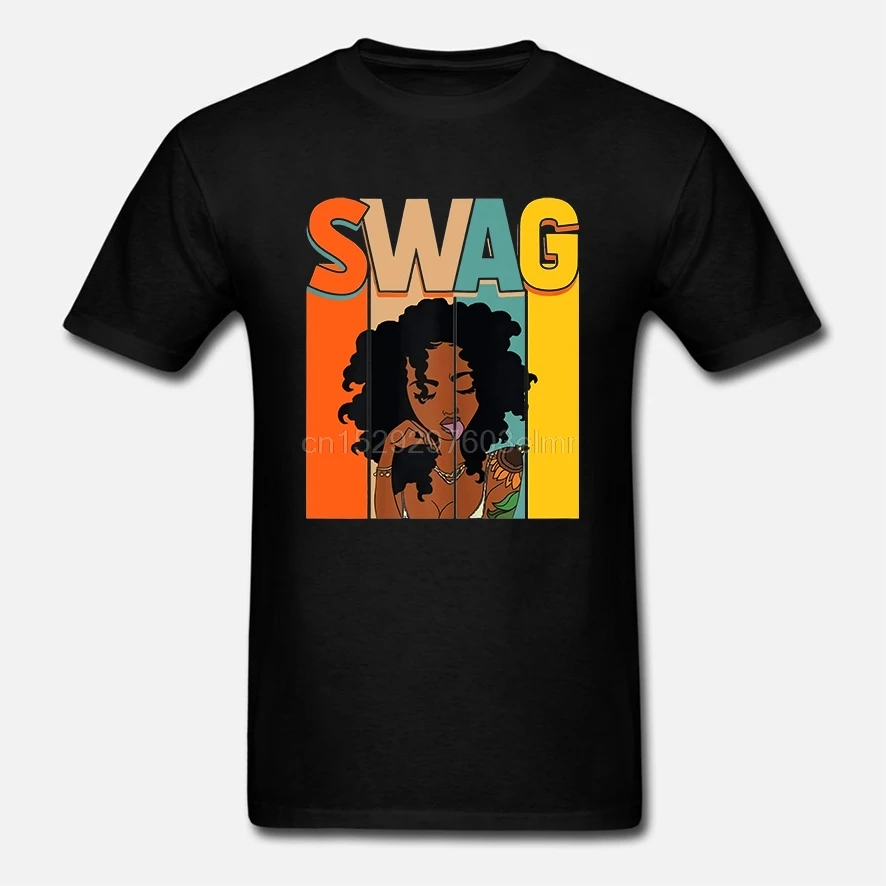 Мужская забавная футболка модная женская винтажная Swag Melanin афро-американская