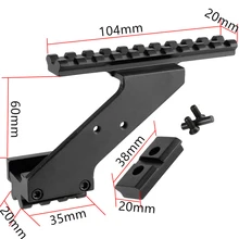 Пистолетный прицел рельсовое крепление Вивер Пикатинни сверху и снизу рельсовый прицел крепление Алюминий для прицелов огни Подходит Glock